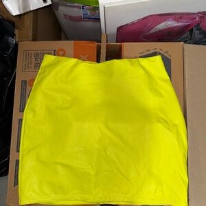 Faux Leather Pencil Miniskirt